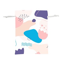 Hand-drawn-abstract-organic-shapes-background Lightweight Drawstring Pouch (l) by Salman4z