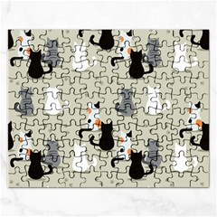Cute-cat-seamless-pattern Rectangular Jigsaw Puzzl by Salman4z