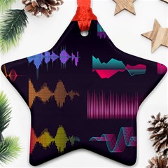 Colorful-sound-wave-set Star Ornament (two Sides) by Salman4z
