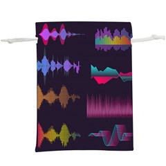 Colorful-sound-wave-set Lightweight Drawstring Pouch (xl) by Salman4z