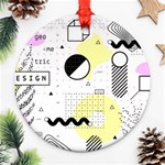 Graphic-design-geometric-background Ornament (Round) Front
