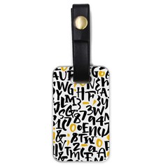 Letters-pattern Luggage Tag (one Side) by Salman4z