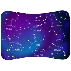 Realistic-night-sky-poster-with-constellations Velour Seat Head Rest Cushion by Salman4z