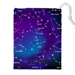 Realistic-night-sky-poster-with-constellations Drawstring Pouch (4XL) Front