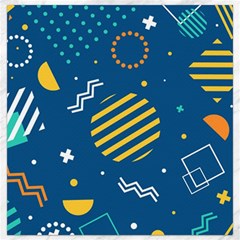 Flat-design-geometric-shapes-background Canvas 16  X 16  by Salman4z