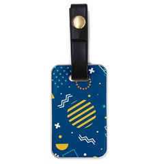 Flat-design-geometric-shapes-background Luggage Tag (one Side) by Salman4z