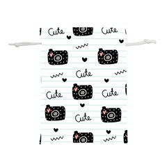 Cute Cameras Doodles Hand Drawn Lightweight Drawstring Pouch (l) by pakminggu