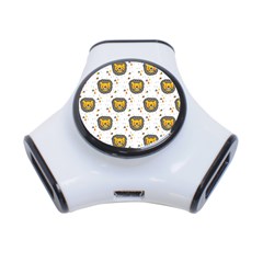 Lion Heads Pattern Design Doodle 3-port Usb Hub by pakminggu