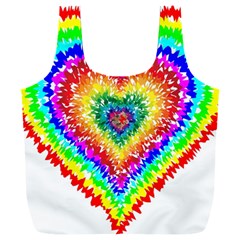 Tie Dye Heart Colorful Prismatic Full Print Recycle Bag (xxxl) by pakminggu