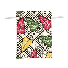 Leaves Foliage Batik Seamless Lightweight Drawstring Pouch (s) by pakminggu