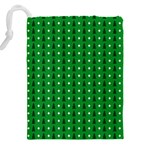Green Christmas Tree Pattern Background Drawstring Pouch (4XL) Back