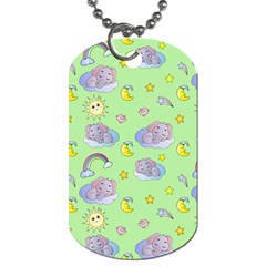 Elephant Sleeping Elephants Background Dog Tag (one Side) by pakminggu