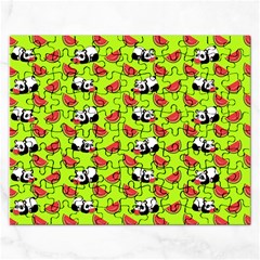 Watermelon Panda Background Wallpaper Rectangular Jigsaw Puzzl by pakminggu