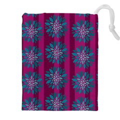 Art Floral Pattern Flower Seamless Decorative Drawstring Pouch (4xl) by pakminggu