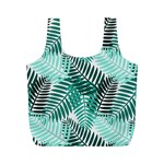 Background Pattern Texture Leaves Design Wallpaper Full Print Recycle Bag (M) Back
