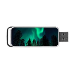 Aurora Northern Lights Phenomenon Atmosphere Sky Portable Usb Flash (two Sides) by pakminggu