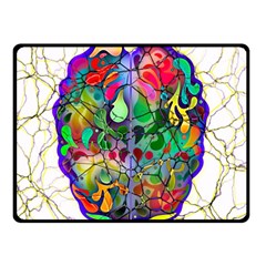 Brain Head Mind Man Silhouette Fleece Blanket (small) by pakminggu