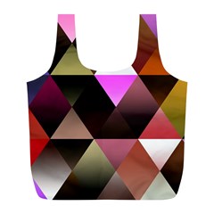 Abstract Geometric Triangles Shapes Full Print Recycle Bag (l) by danenraven
