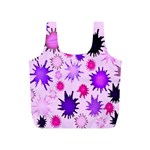 Inks Drops Black Paint Design Full Print Recycle Bag (S) Back
