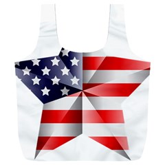 United States Of America Flag Of The United States Independence Day Full Print Recycle Bag (xxl) by danenraven