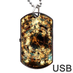 Science Fiction Background Fantasy Dog Tag Usb Flash (one Side) by danenraven