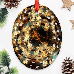 Science Fiction Background Fantasy Oval Filigree Ornament (two Sides) by danenraven