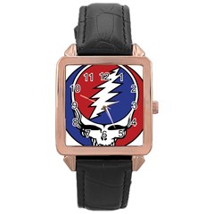 Grateful Dead Rose Gold Leather Watch  by Mog4mog4