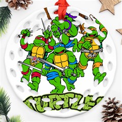 Teenage Mutant Ninja Turtles Ornament (round Filigree) by Mog4mog4