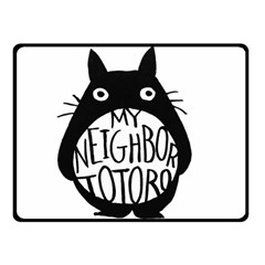 My Neighbor Totoro Black And White Two Sides Fleece Blanket (small) by Mog4mog4