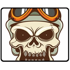 Motorcycle Helmet Skull Clip Art Cranial Skeleton Fleece Blanket (medium) by Mog4mog4