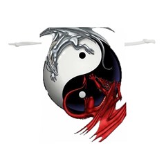 Yin And Yang Chinese Dragon Lightweight Drawstring Pouch (l) by Mog4mog4