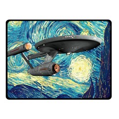 Star Starship The Starry Night Van Gogh Fleece Blanket (small) by Mog4mog4
