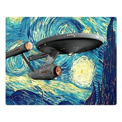 Star Starship The Starry Night Van Gogh Premium Plush Fleece Blanket (large) by Mog4mog4