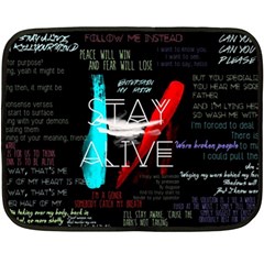 Stay Alive Fleece Blanket (mini) by Bakwanart