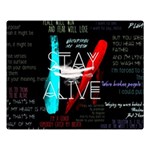 Stay Alive Two Sides Premium Plush Fleece Blanket (Large) Blanket Back