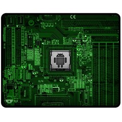 Technology Computer Chip Electronics Industry Circuit Board Fleece Blanket (medium) by Bakwanart