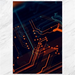 Abstract Colorful Circuit Canvas 12  X 18  by Bakwanart