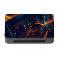 Abstract Colorful Circuit Memory Card Reader With Cf by Bakwanart