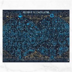 Position Of The Constellations Illustration Star Blue Rectangular Jigsaw Puzzl by Bakwanart
