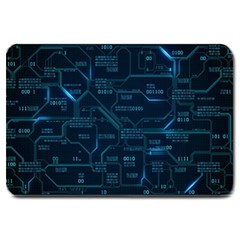 Technology Computer Circuit Boards Electricity Cpu Binary Large Doormat by Bakwanart