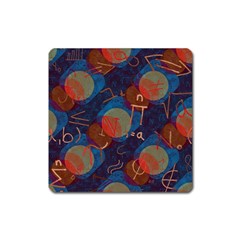 Background Graphic Beautiful Square Magnet by 99art