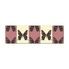 Butterflies Pink Old Ancient Texture Decorative Sticker Bumper (100 Pack) by 99art