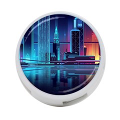 Digital Art Artwork Illustration Vector Buiding City 4-port Usb Hub (one Side) by 99art
