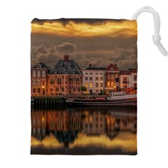 Old Port Of Maasslui Netherlands Drawstring Pouch (5xl) by 99art