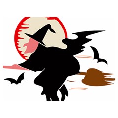 Bat Broom Broomstick Premium Plush Fleece Blanket (extra Small) by 99art