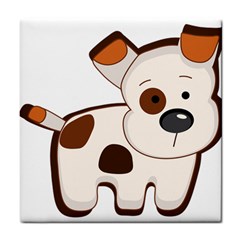 Animation-dog-cute-cartoon-drawing Tile Coaster by 99art