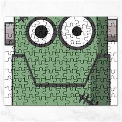 Cartoon-cute-frankenstein-halloween Rectangular Jigsaw Puzzl by 99art