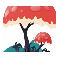 Tree-art-trunk-artwork-cartoon Two Sides Premium Plush Fleece Blanket (small) by 99art
