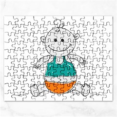 Baby-cute-child-birth-happy Rectangular Jigsaw Puzzl by 99art