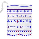 Marine Nautical Clip Art Drawstring Pouch (5XL) Back